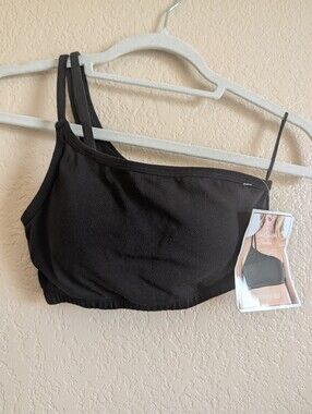 Fashion Forms One Shoulder Bandeau Black Size S NWT